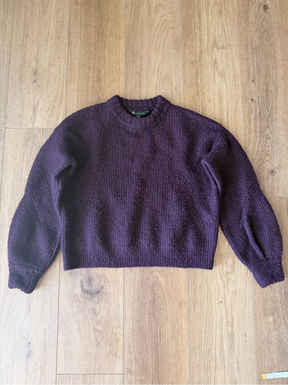 Athleta Plum Crewneck Knit Wool & Cashmere Sweater